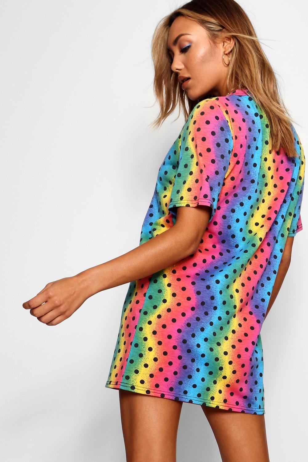 Rainbow t shirt dress online