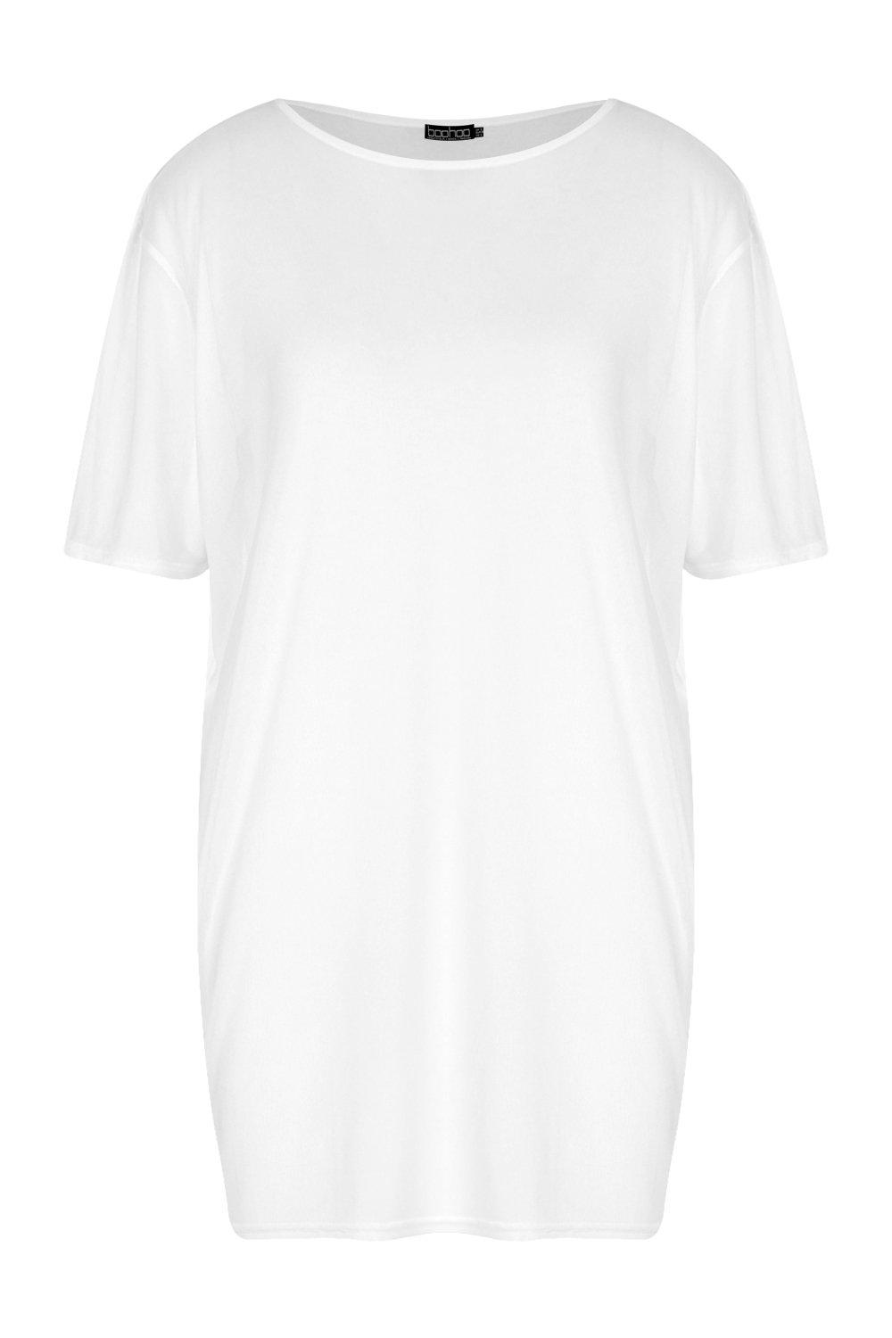 Mesh t shirt dress white sale