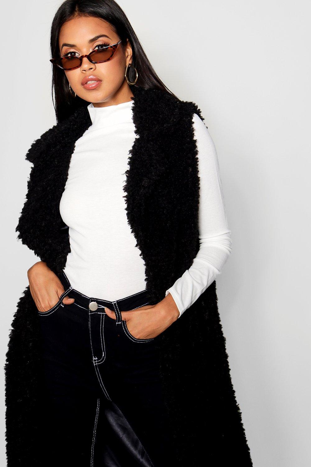 Shaggy Faux Fur Gilet boohoo UK