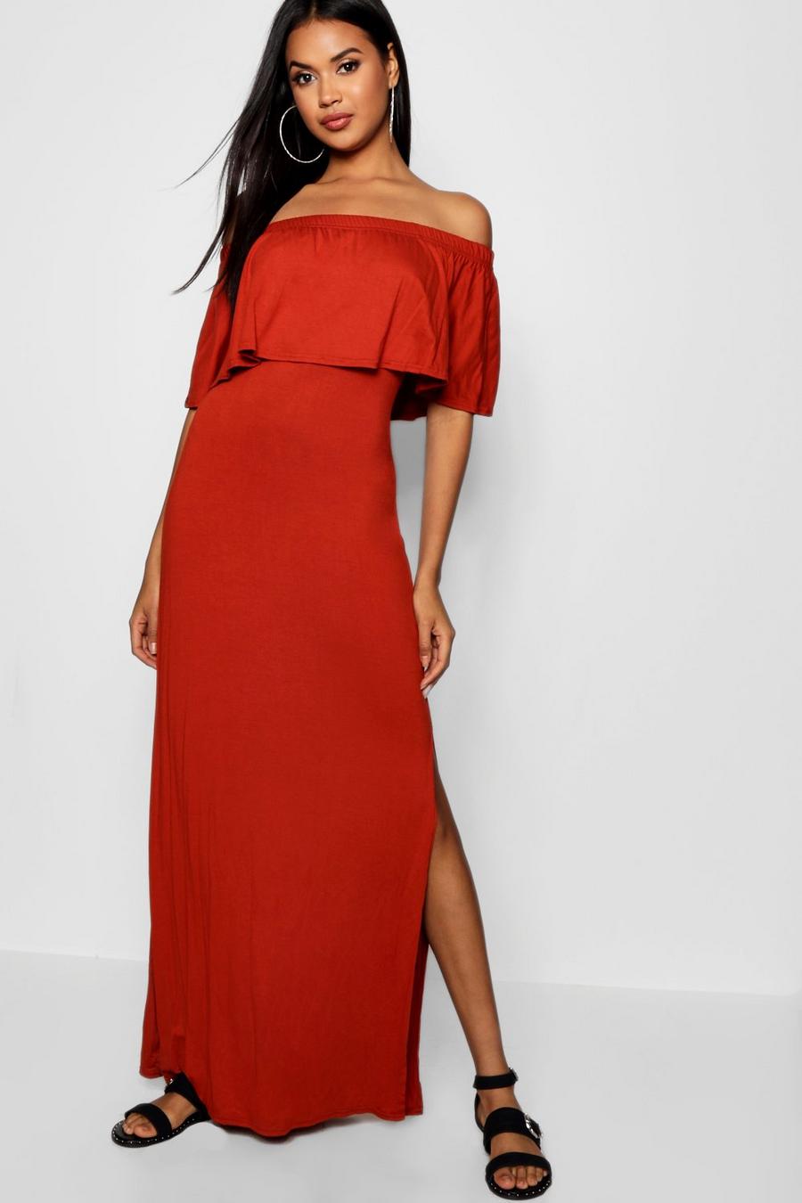 Off The Shoulder Ruffle Maxi Dress image number 1