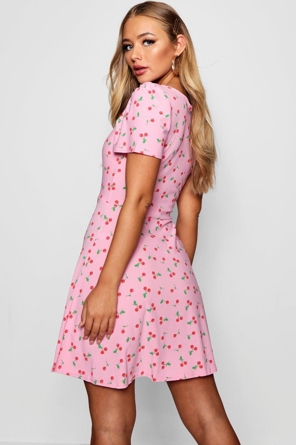 boohoo cherry dress