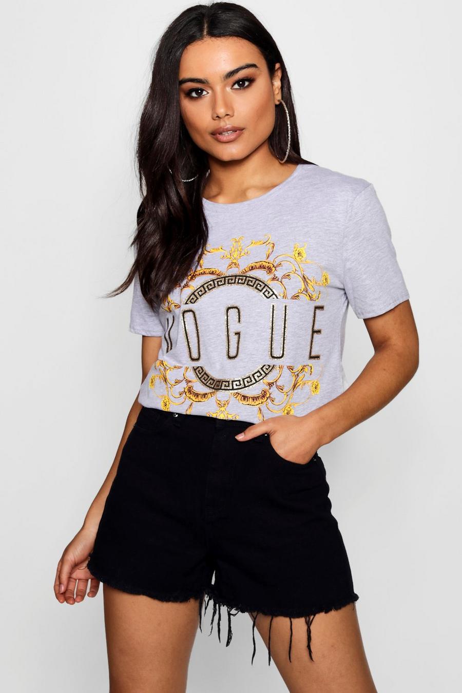 T-shirt oversize imprimé chaîne Vogue image number 1