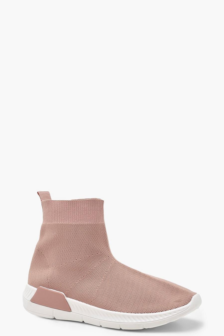 Blush Knitted Sock Sneakers image number 1