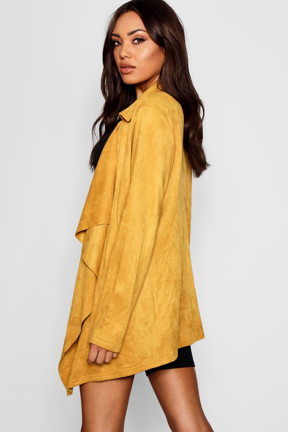 Mustard clearance waterfall jacket