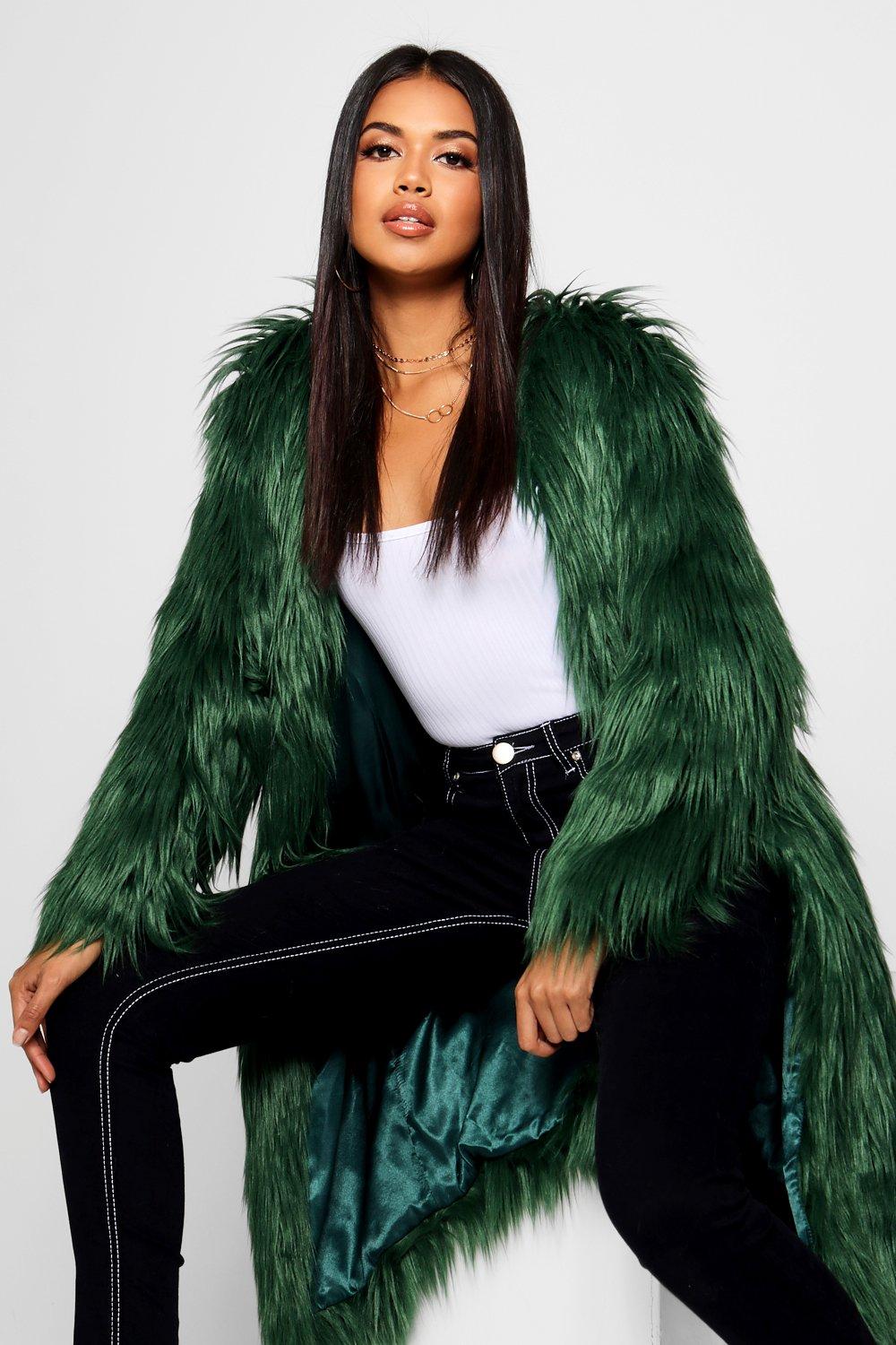 larry levine jacket with faux fur hood