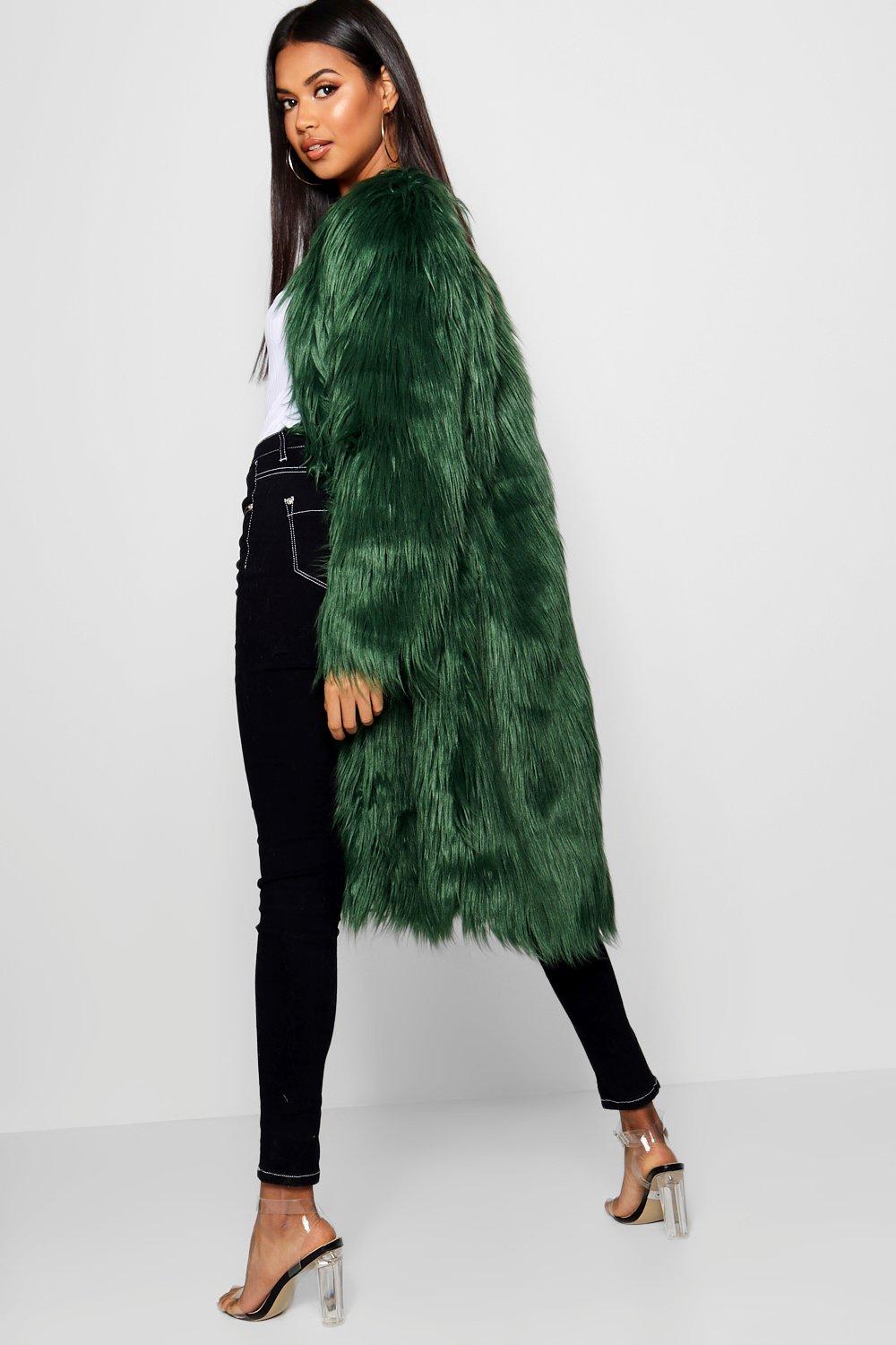 Boohoo shaggy faux hot sale fur coat