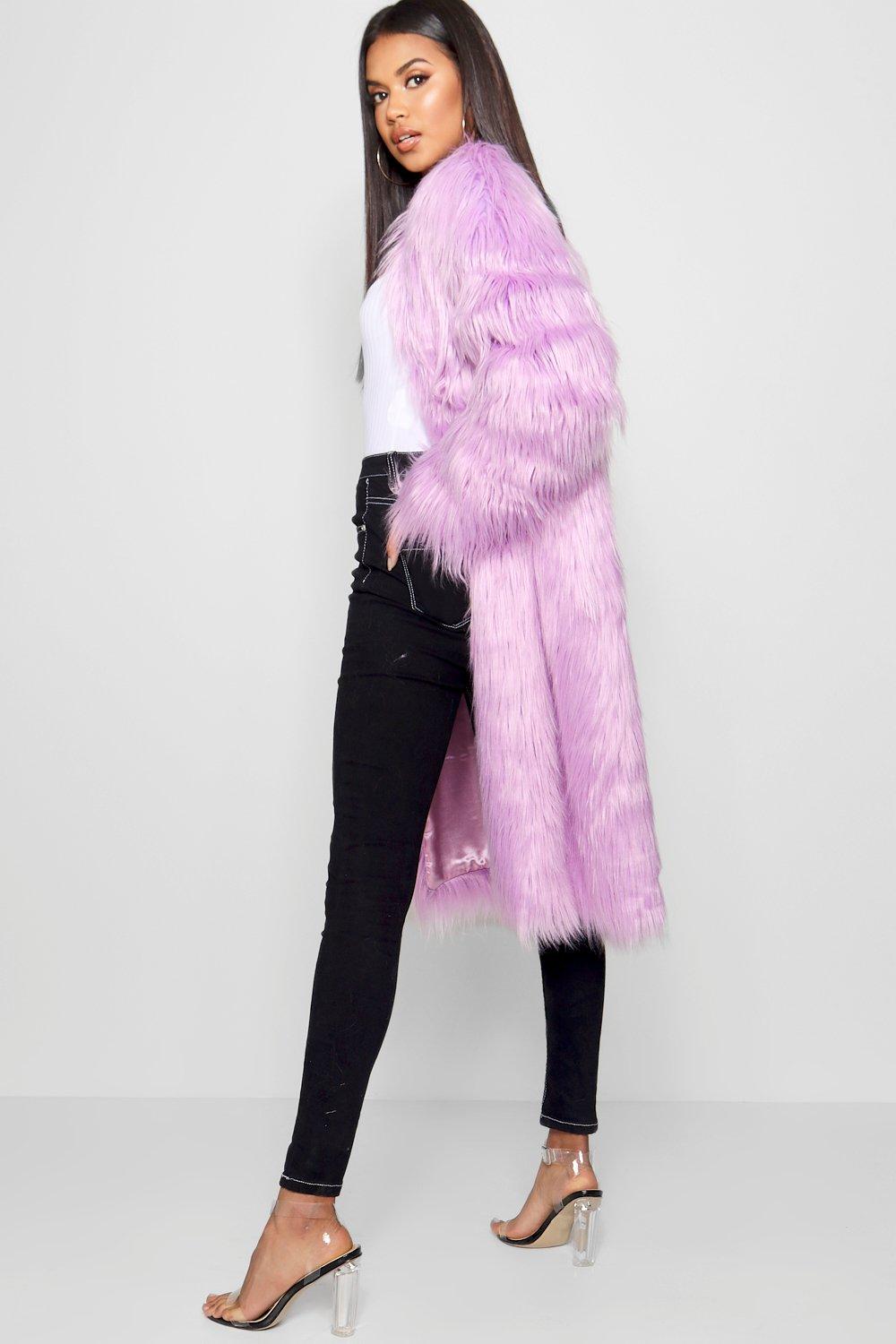 plus size shaggy faux fur coat