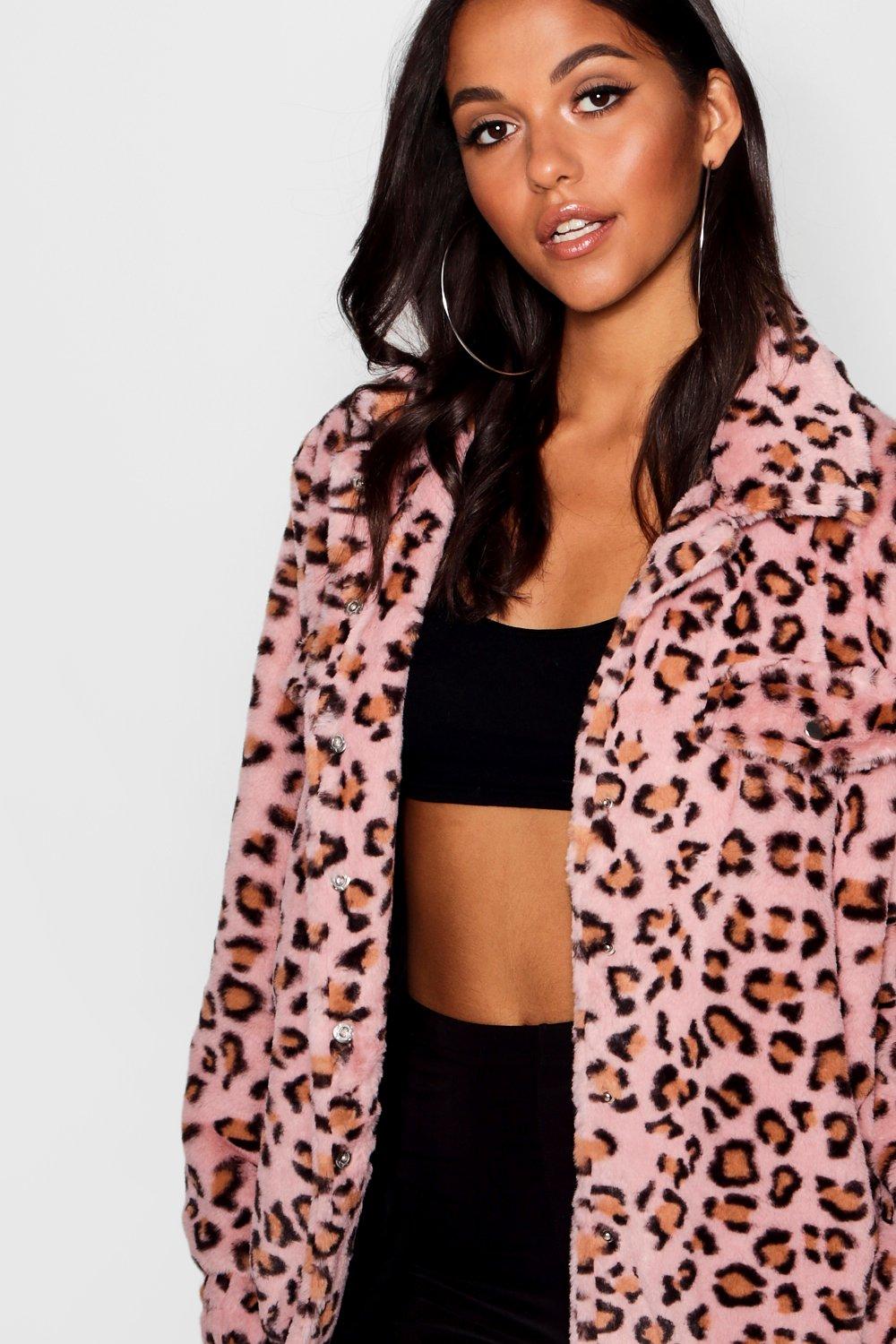 Pink animal outlet print jacket