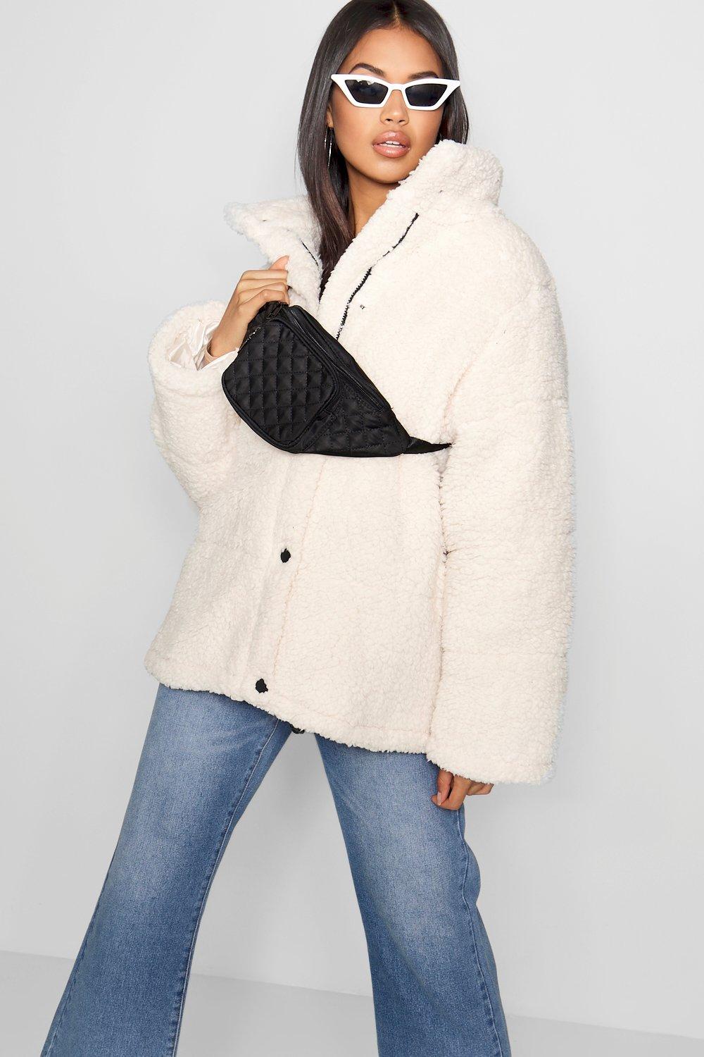 cream oversized puffer jacket