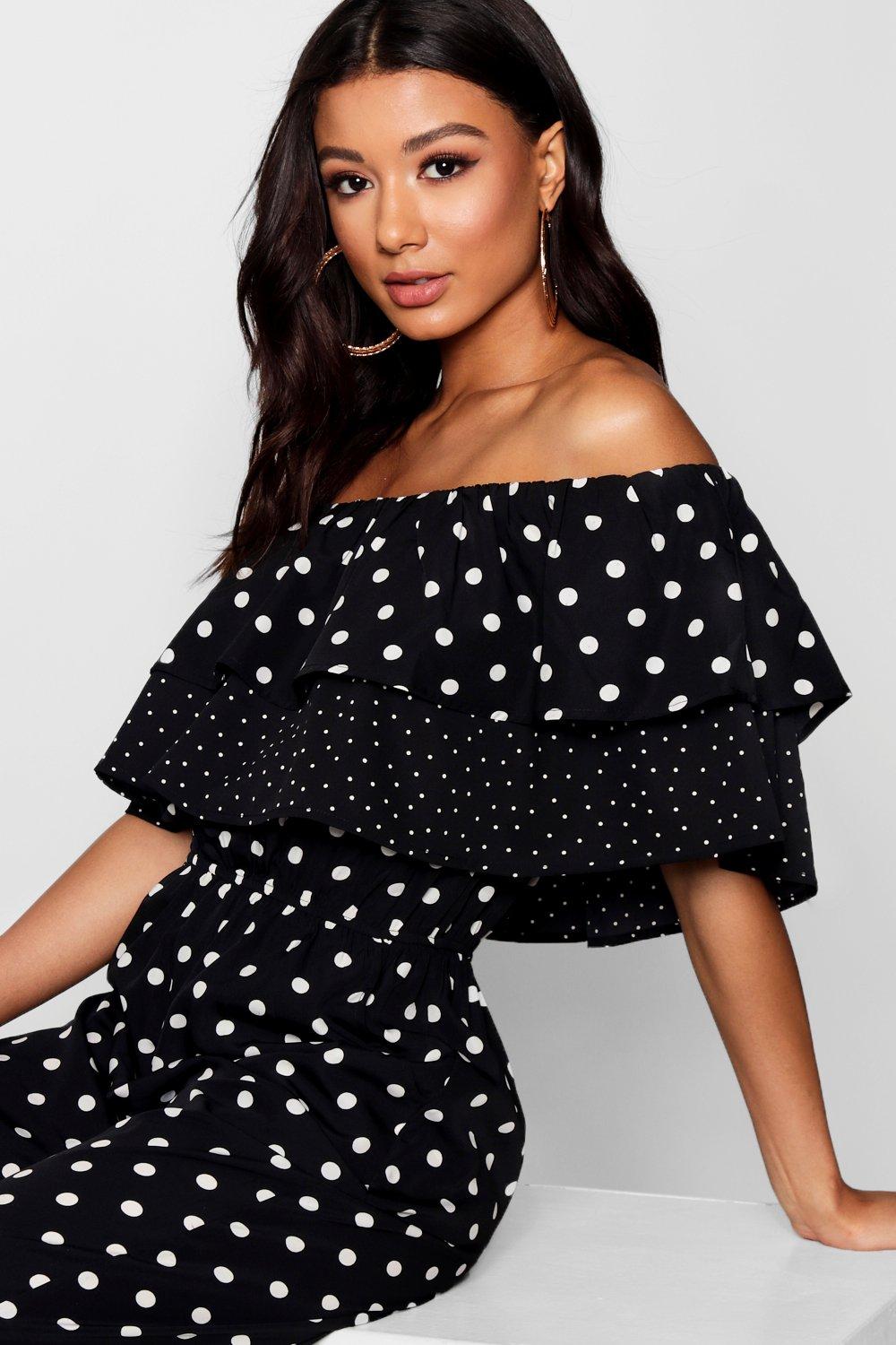 boohoo ruffle jumpsuit