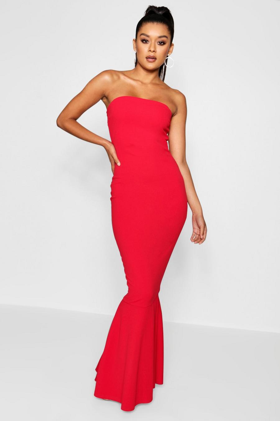 Bandeau fitted Fishtail Maxi jurk image number 1