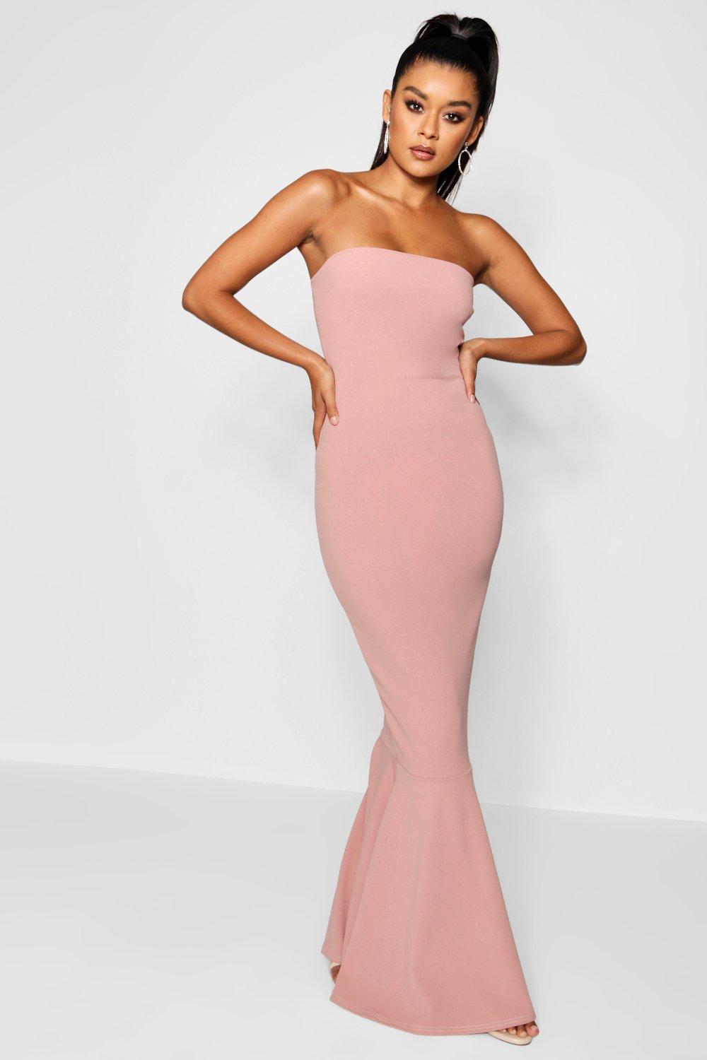 boohoo pink bridesmaid dresses