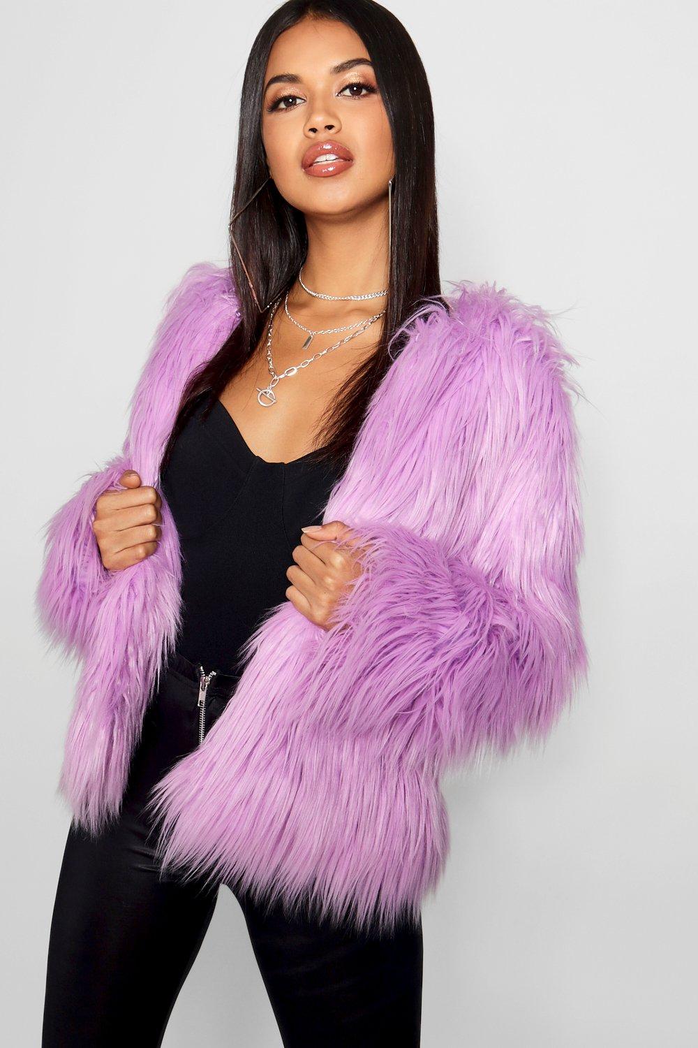 Boohoo shaggy faux hot sale fur coat