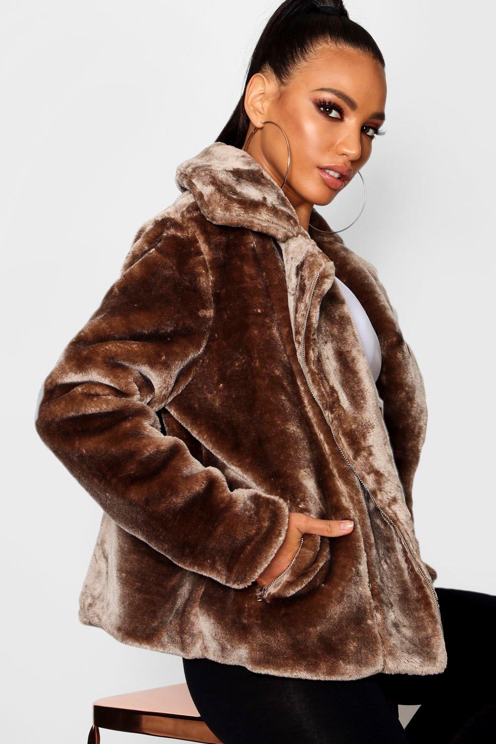 fur biker jacket