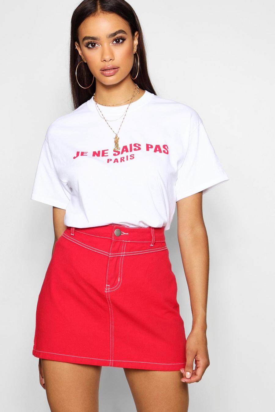 Camiseta con eslogan “Je Ne Sais Pas” image number 1