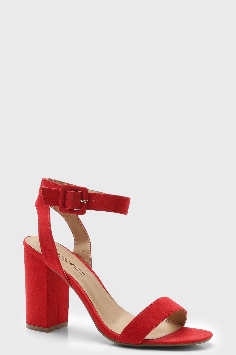red block heels uk