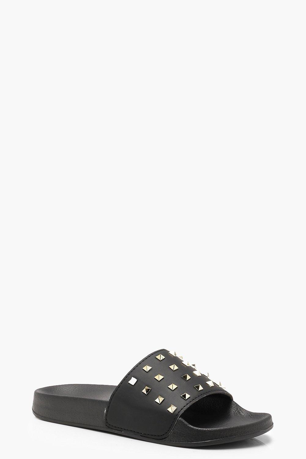 ladies studded sliders