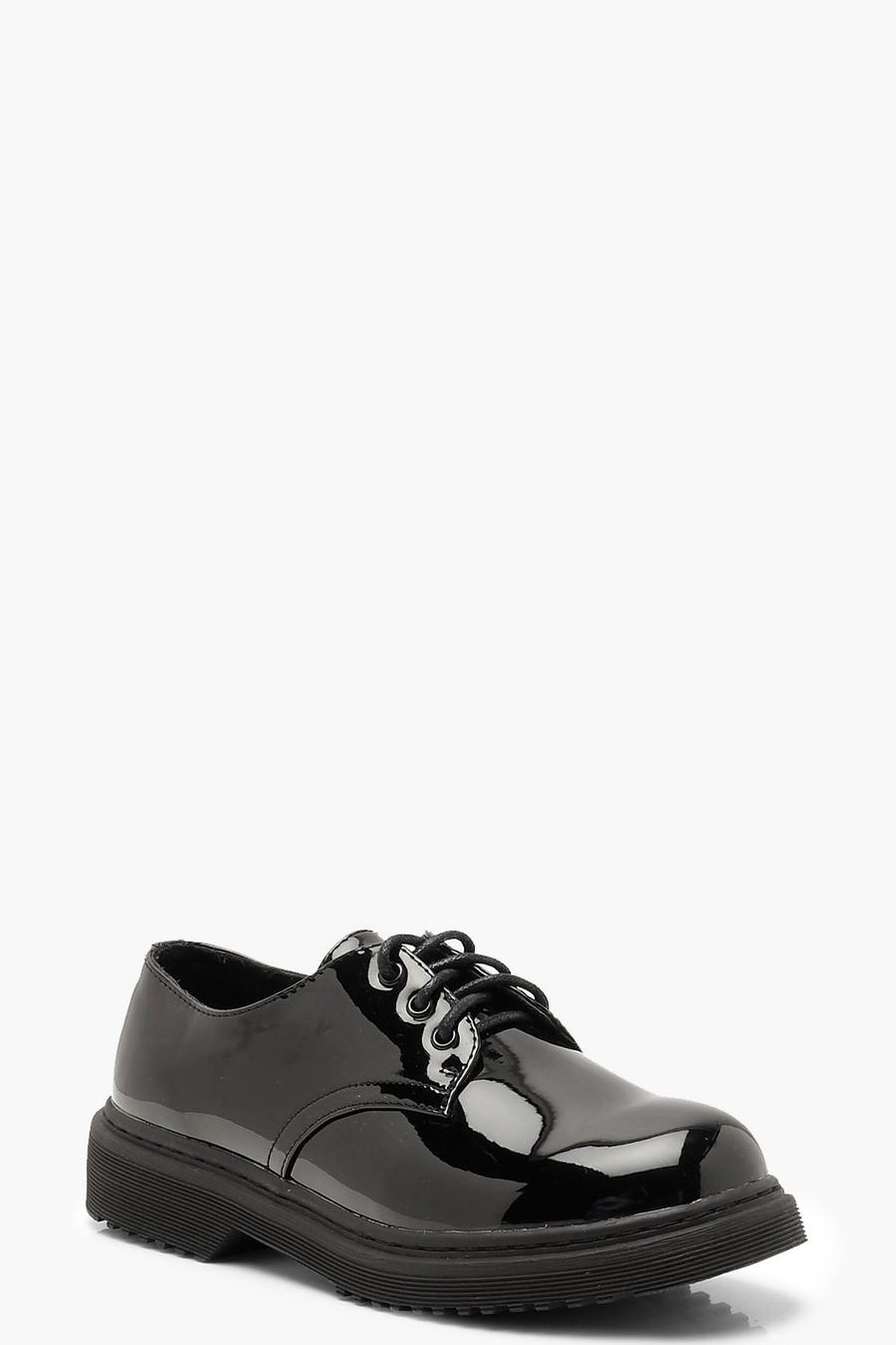 Black Chunky Sole Brogues image number 1