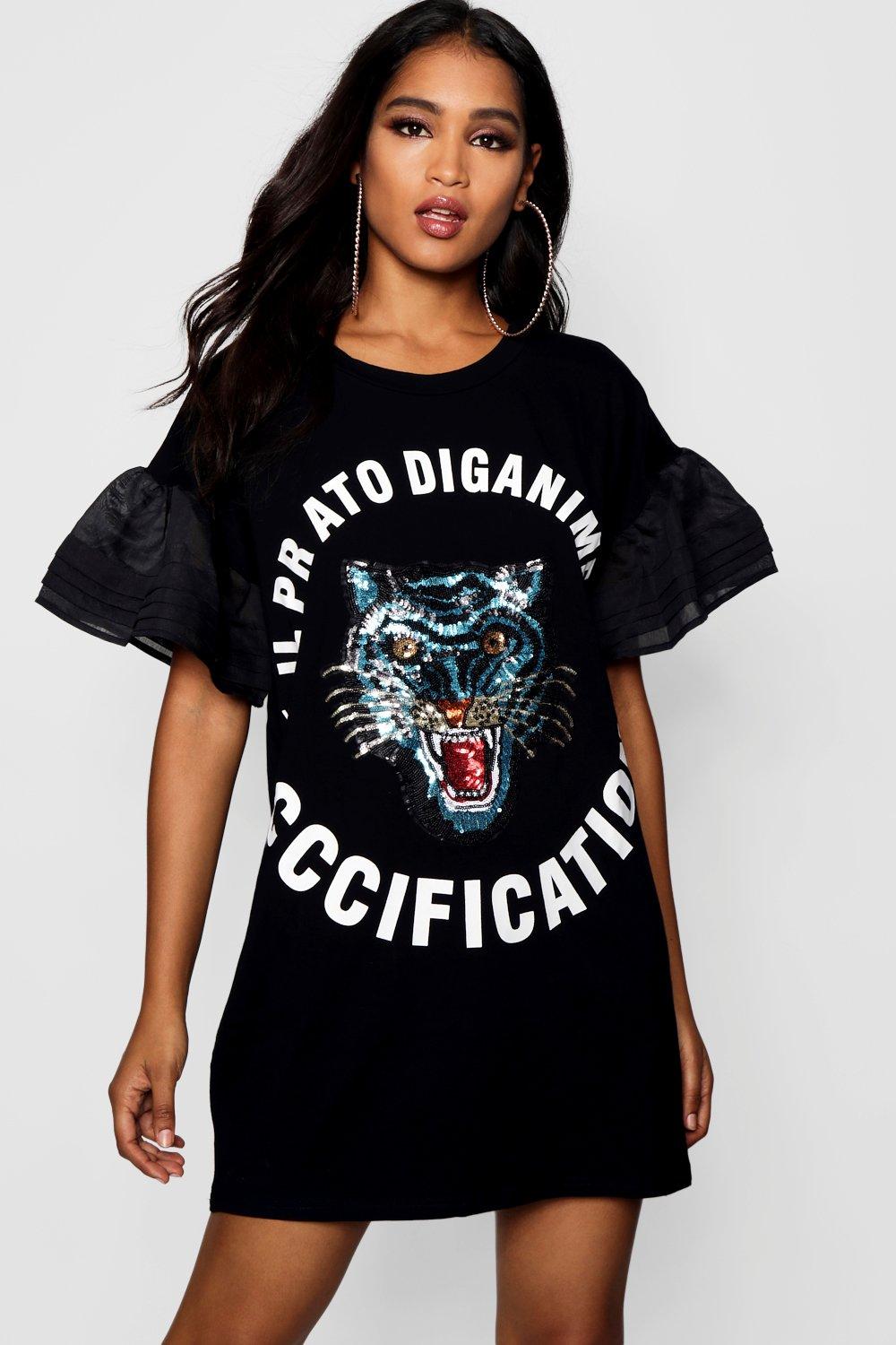 tiger t shirt dress