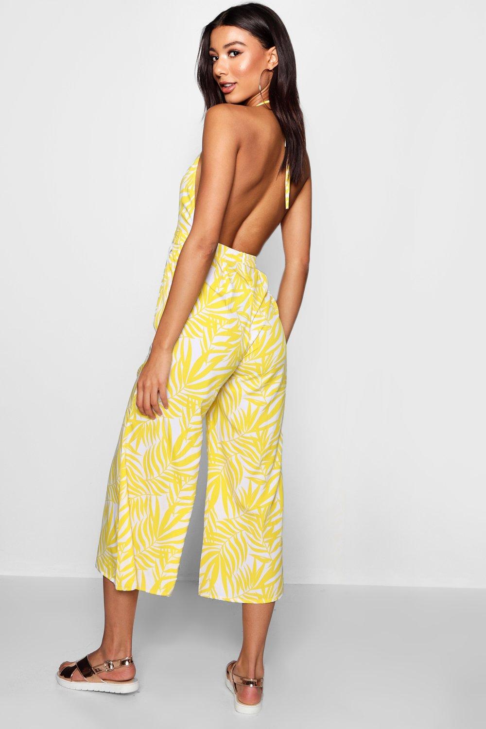 Yellow best sale jumpsuit boohoo