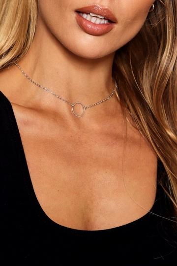 Choker Ketting Met Ring zilver