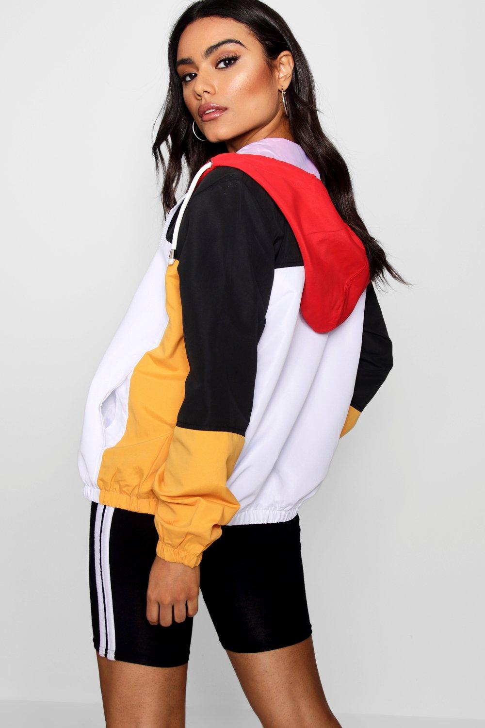 Colour block shop windbreaker womens