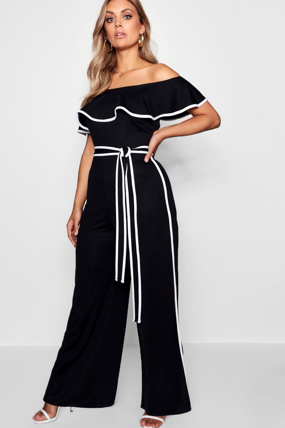 boohoo bardot jumpsuit