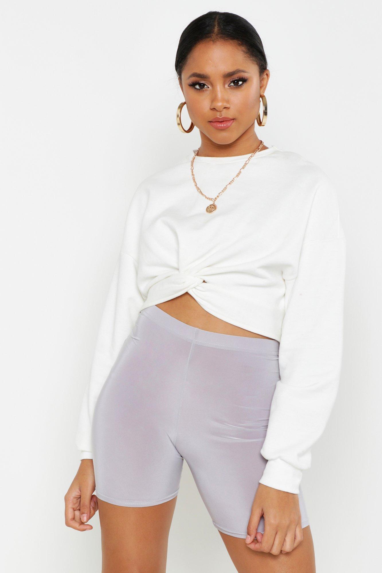 boohoo grey cycling shorts