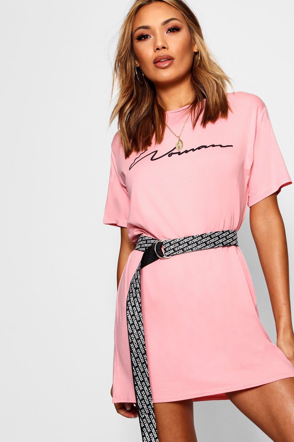 Robe t shirt a slogan femme boohoo FR