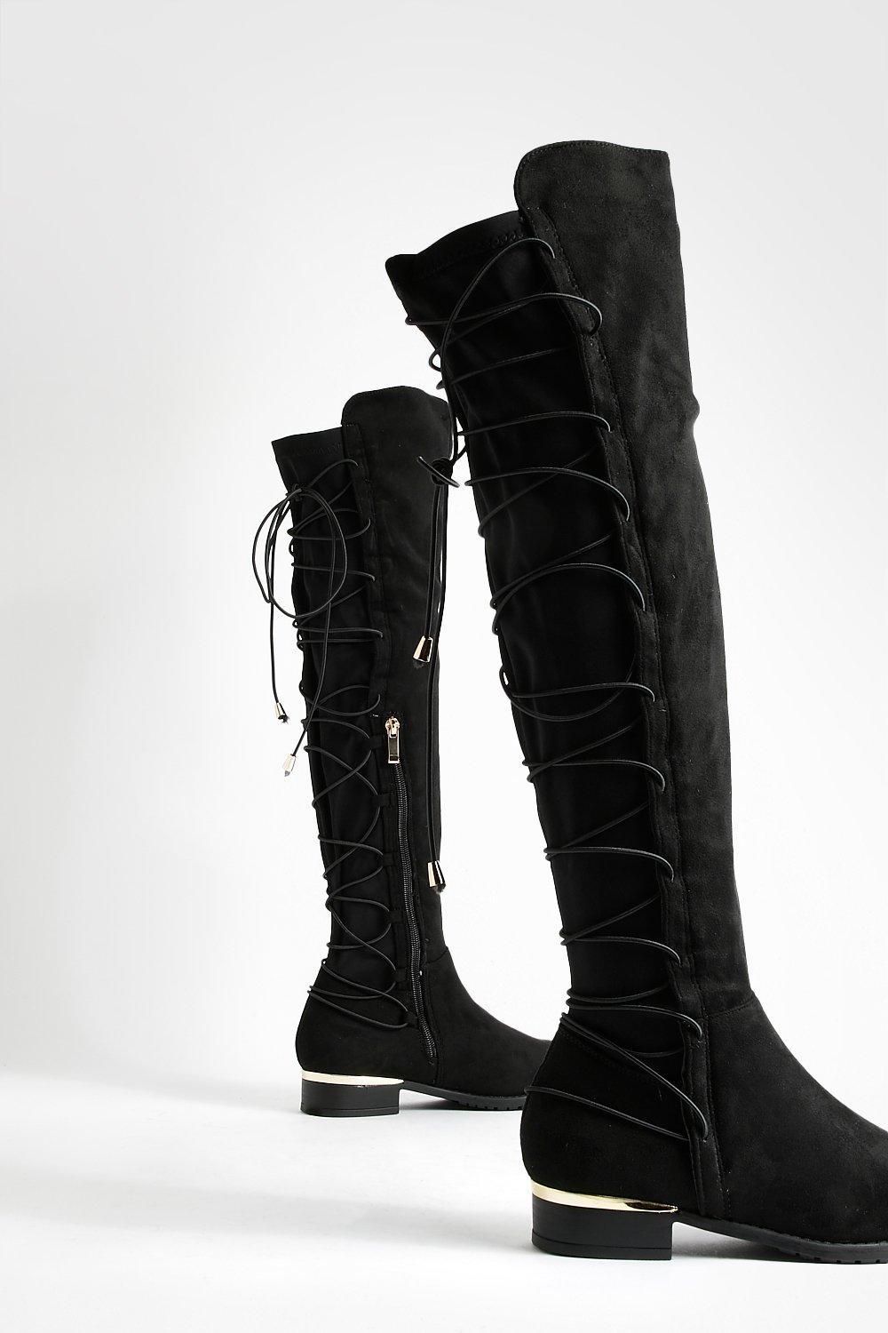 Lace back outlet boots