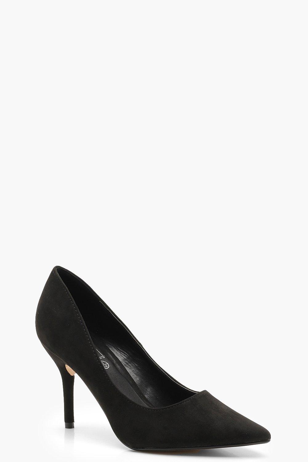 black court shoes mid heel uk