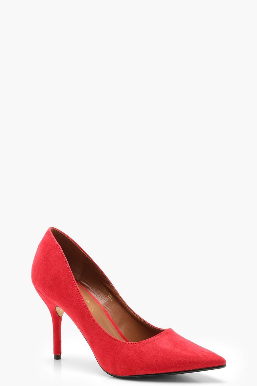 Pointed Mid Heel Court Shoes image number 1