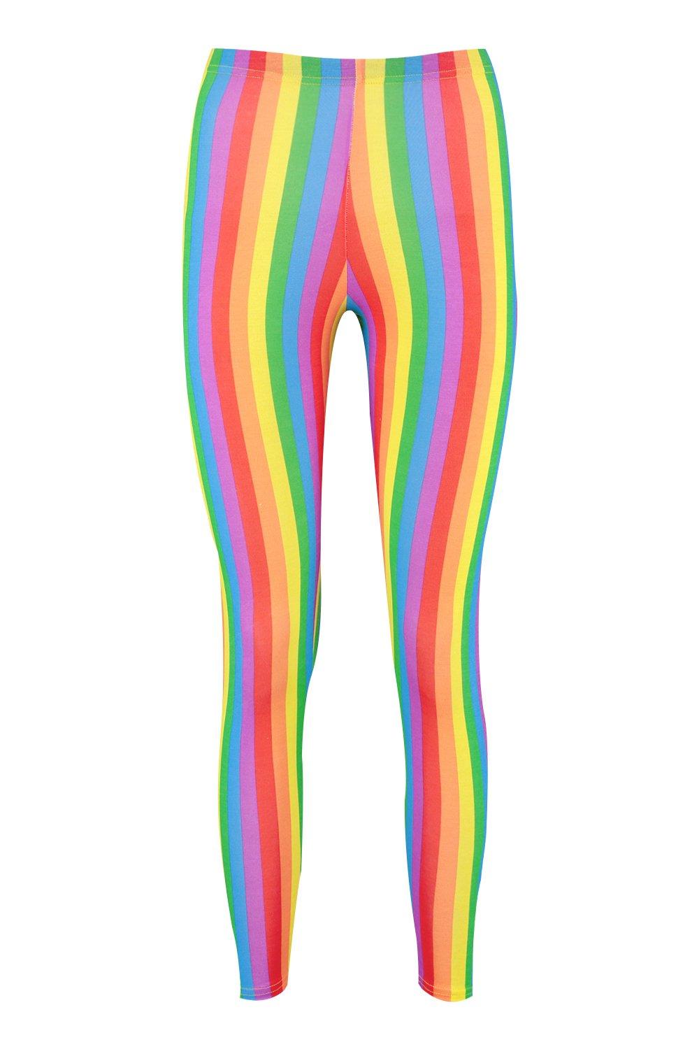 Rainbow Leggings For Women. Colorful Pattern Printed Leggings