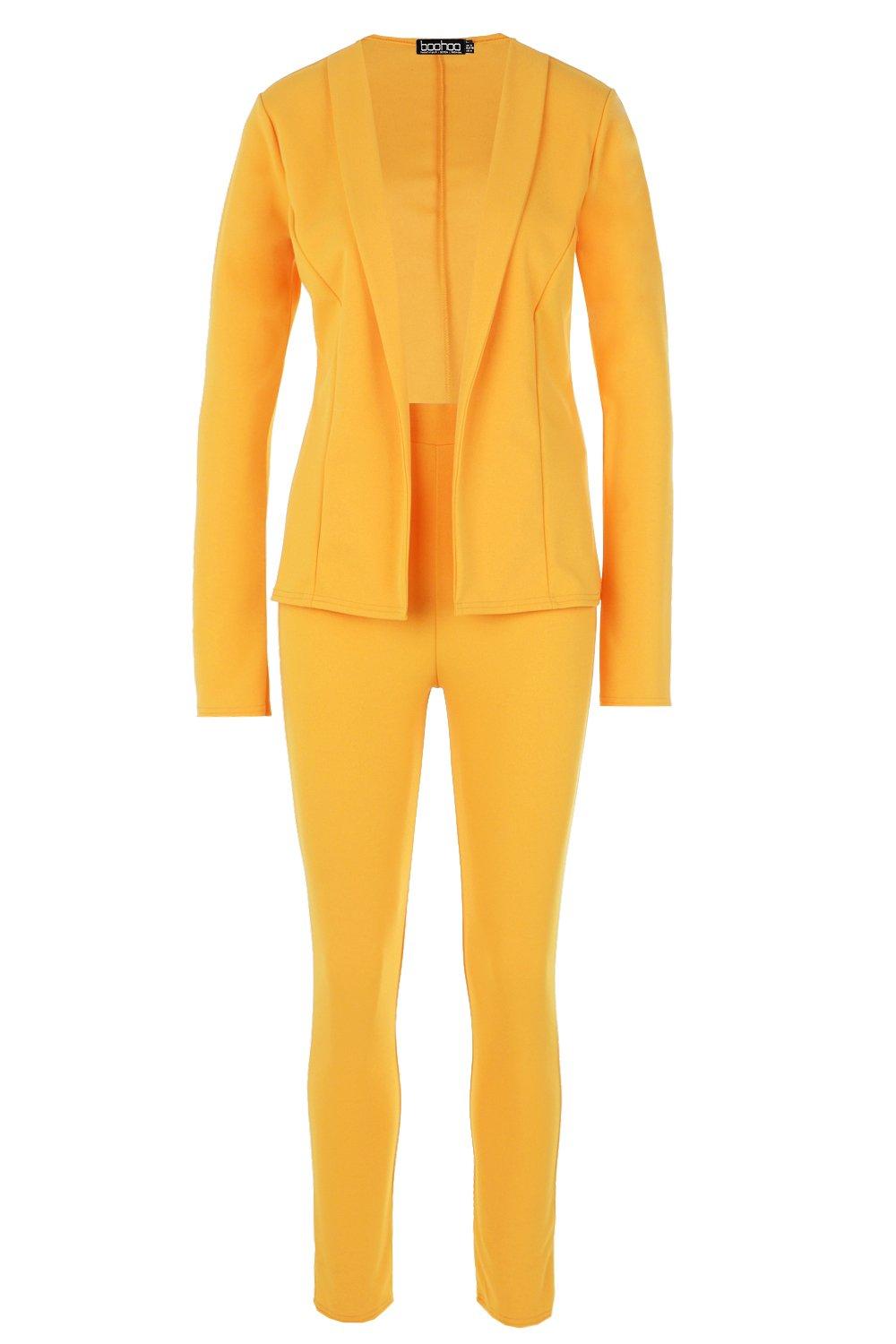 Boohoo store yellow suit