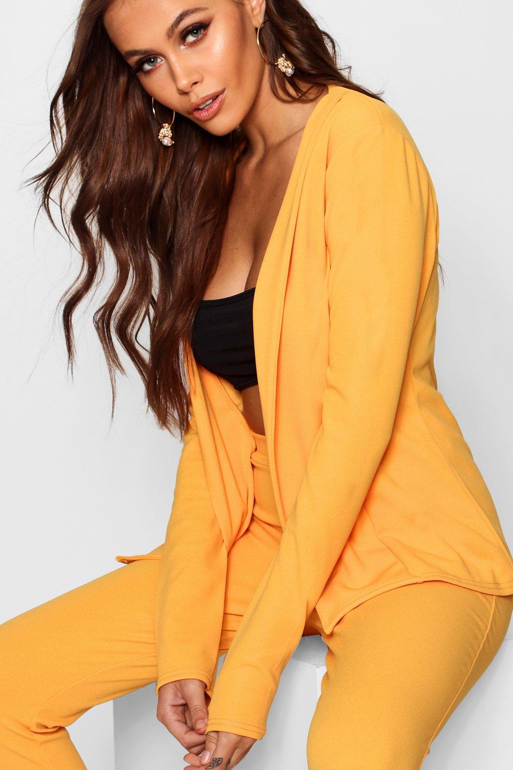 Boohoo yellow suit sale