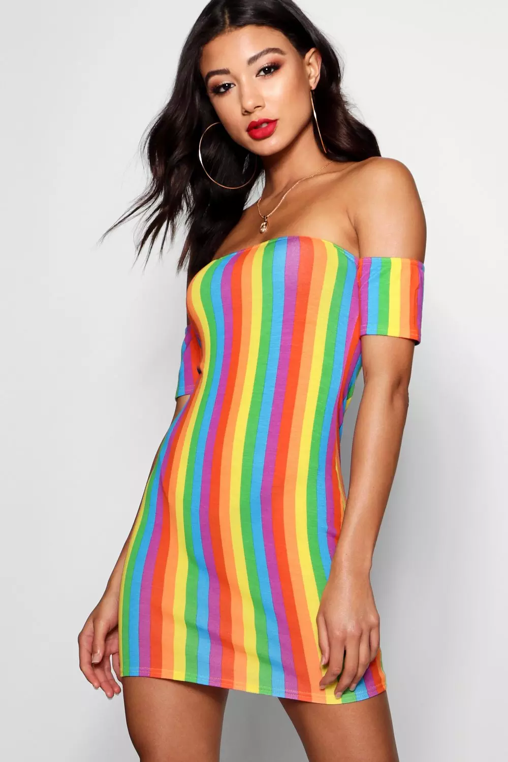 Rainbow store bodycon dress