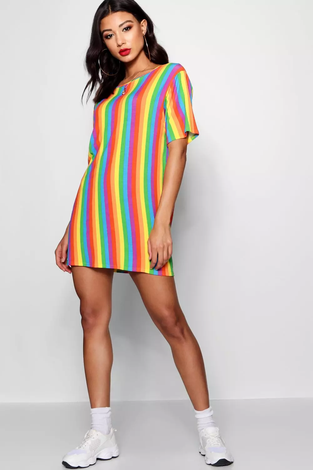 T shirt dress on sale rainbow