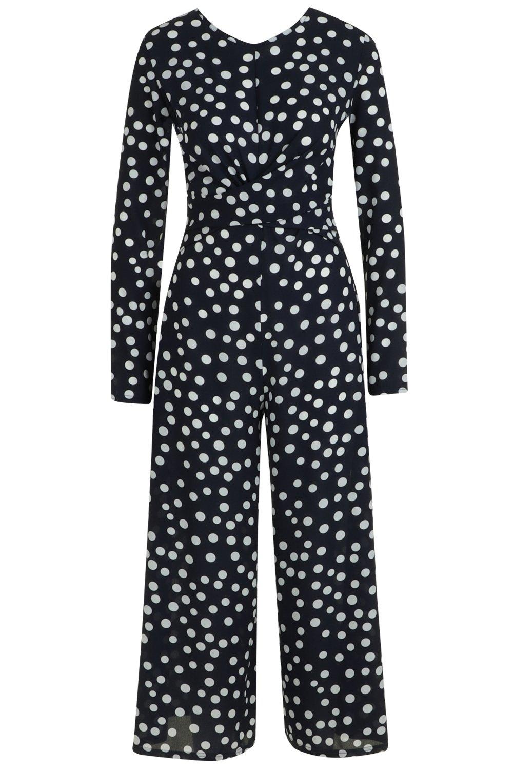boohoo polka dot jumpsuit