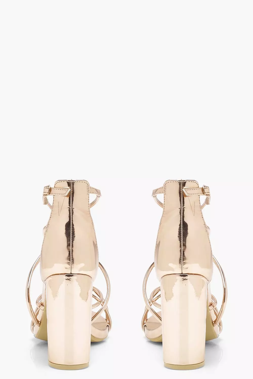 Rose gold Strappy Block Heel Sandals alternative image
