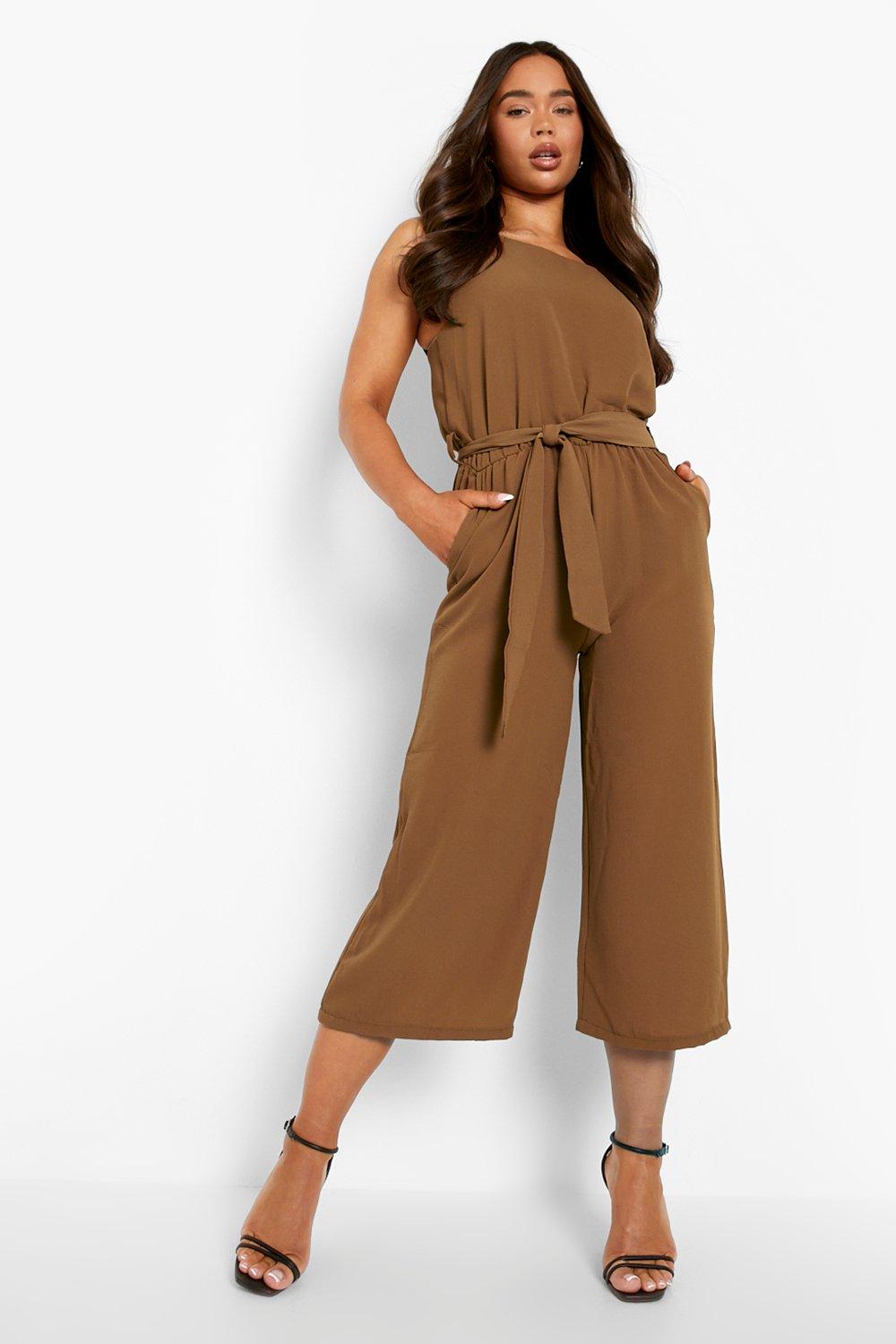 Women's Woven Sleeveless Culotte Jumpsuit | Boohoo UK
