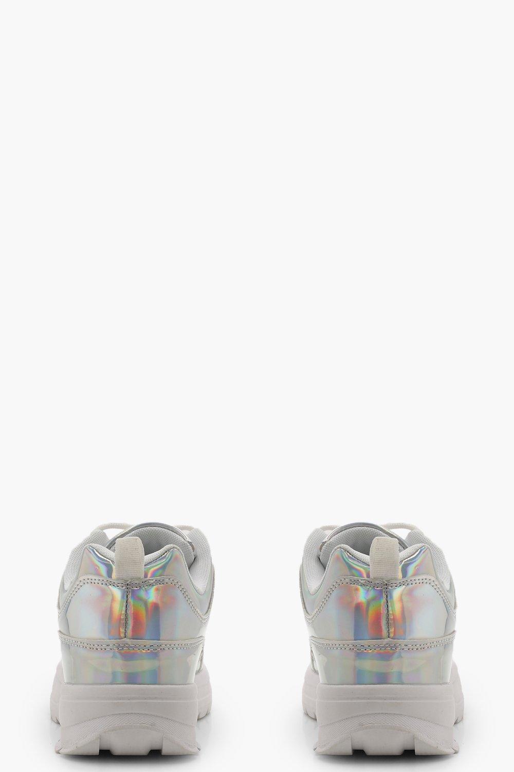 holographic chunky trainers
