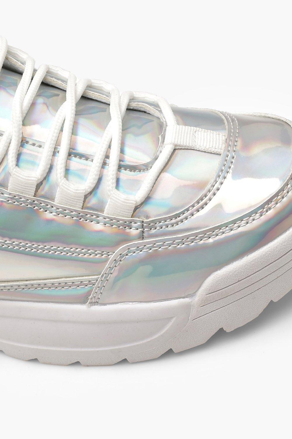 holographic chunky trainers
