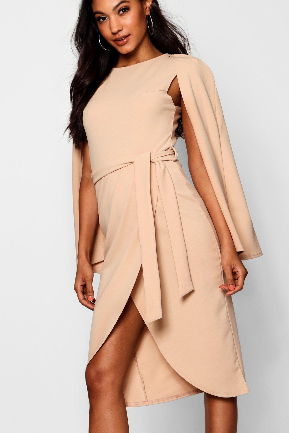 tailored cape dress