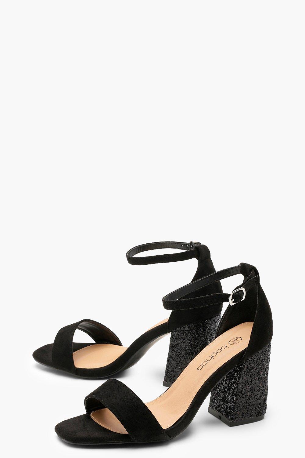wide fit sparkly heels