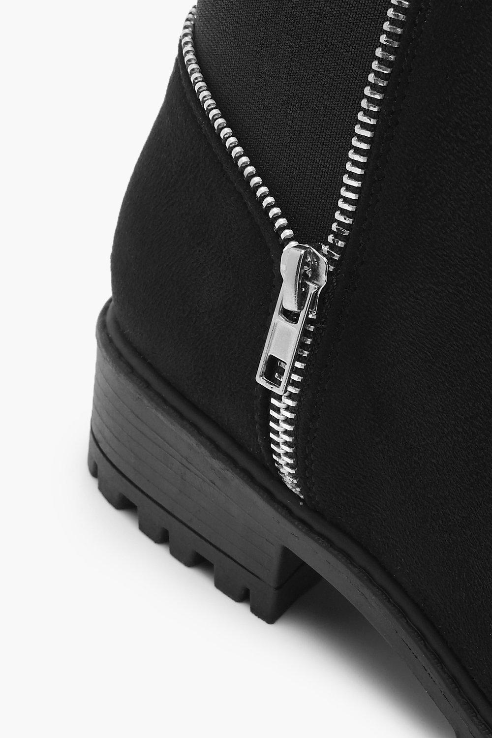 Zip trim chelsea ankle boots discount