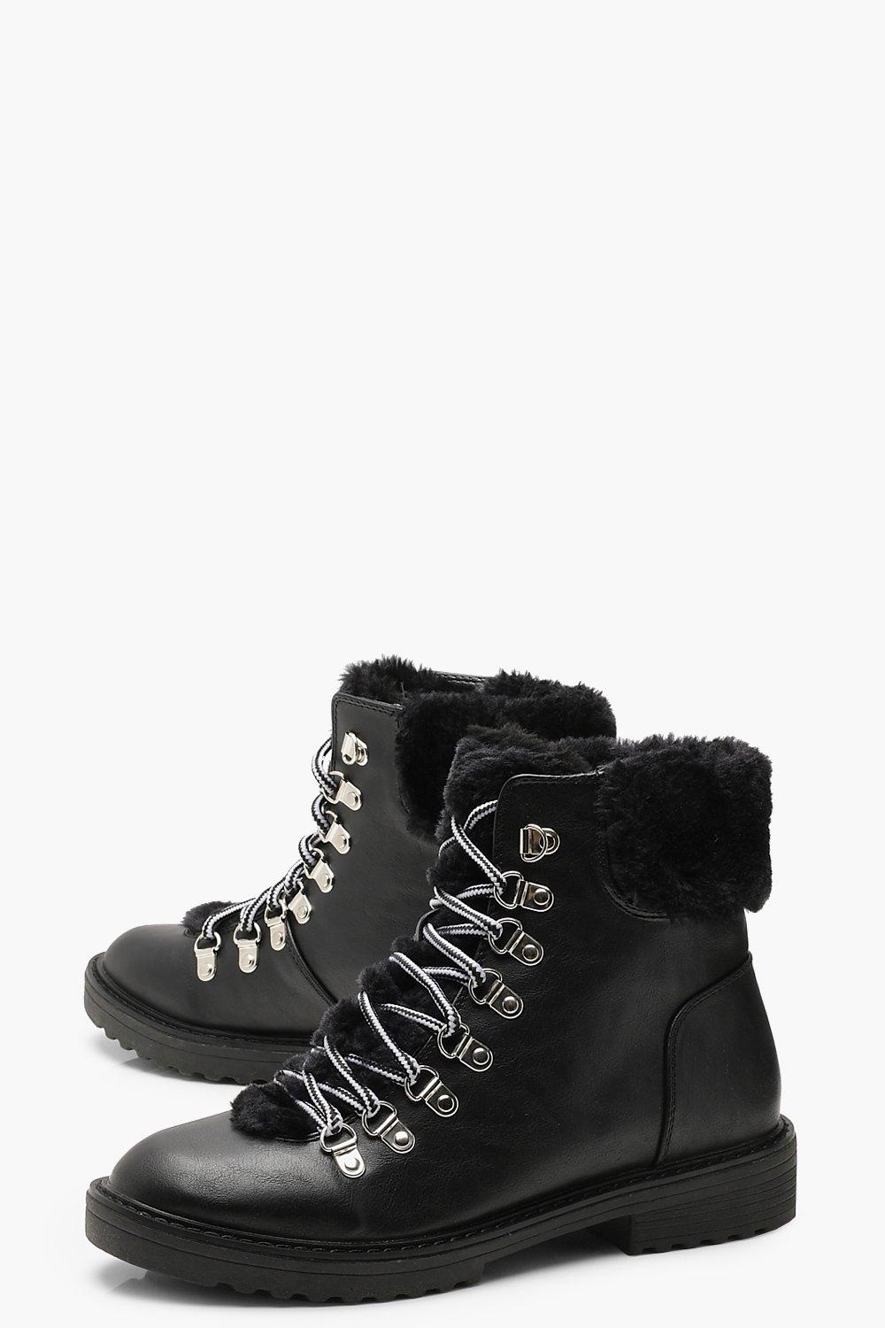 Fur lined hot sale hiker boots