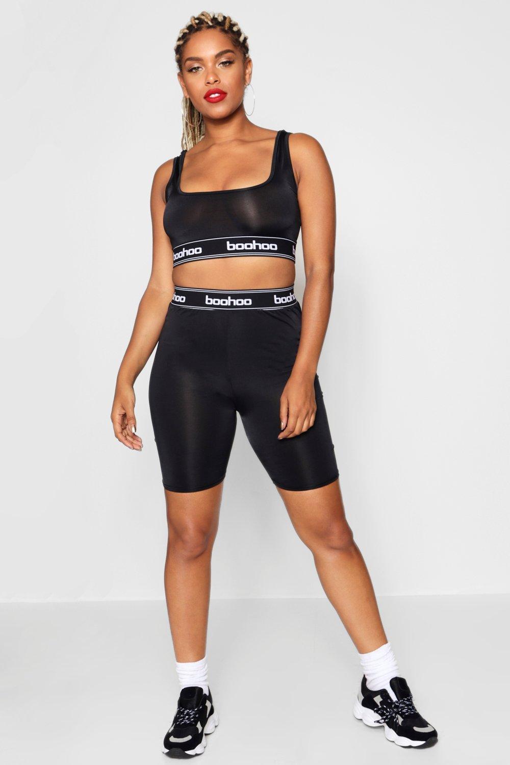 boohoo biker shorts