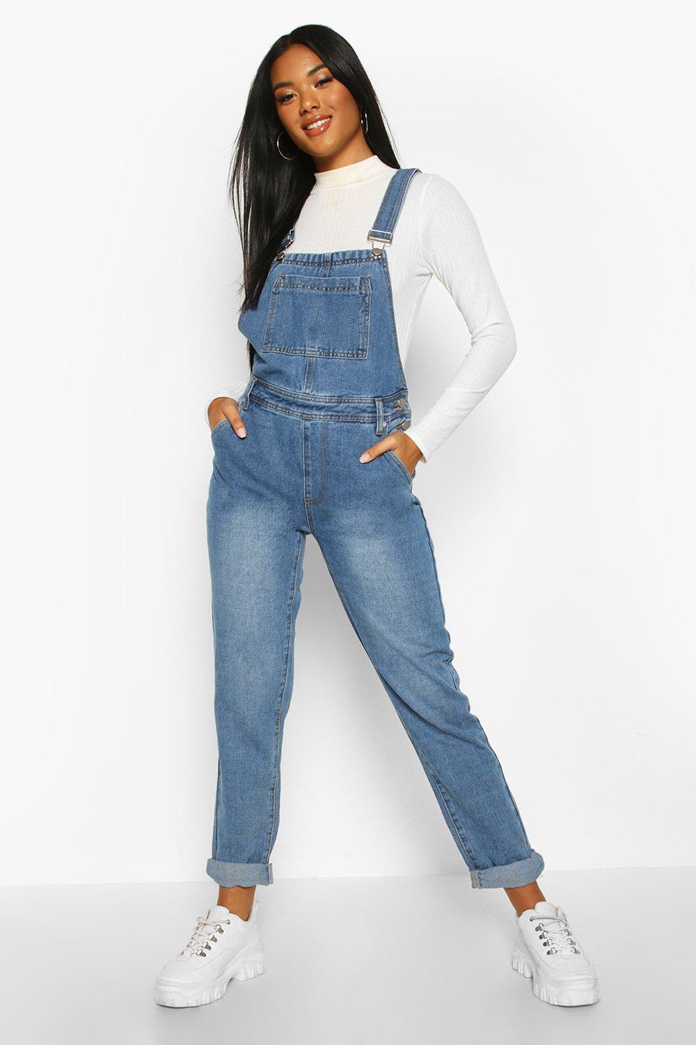 Boyfriend Denim Overalls | boohoo Australia