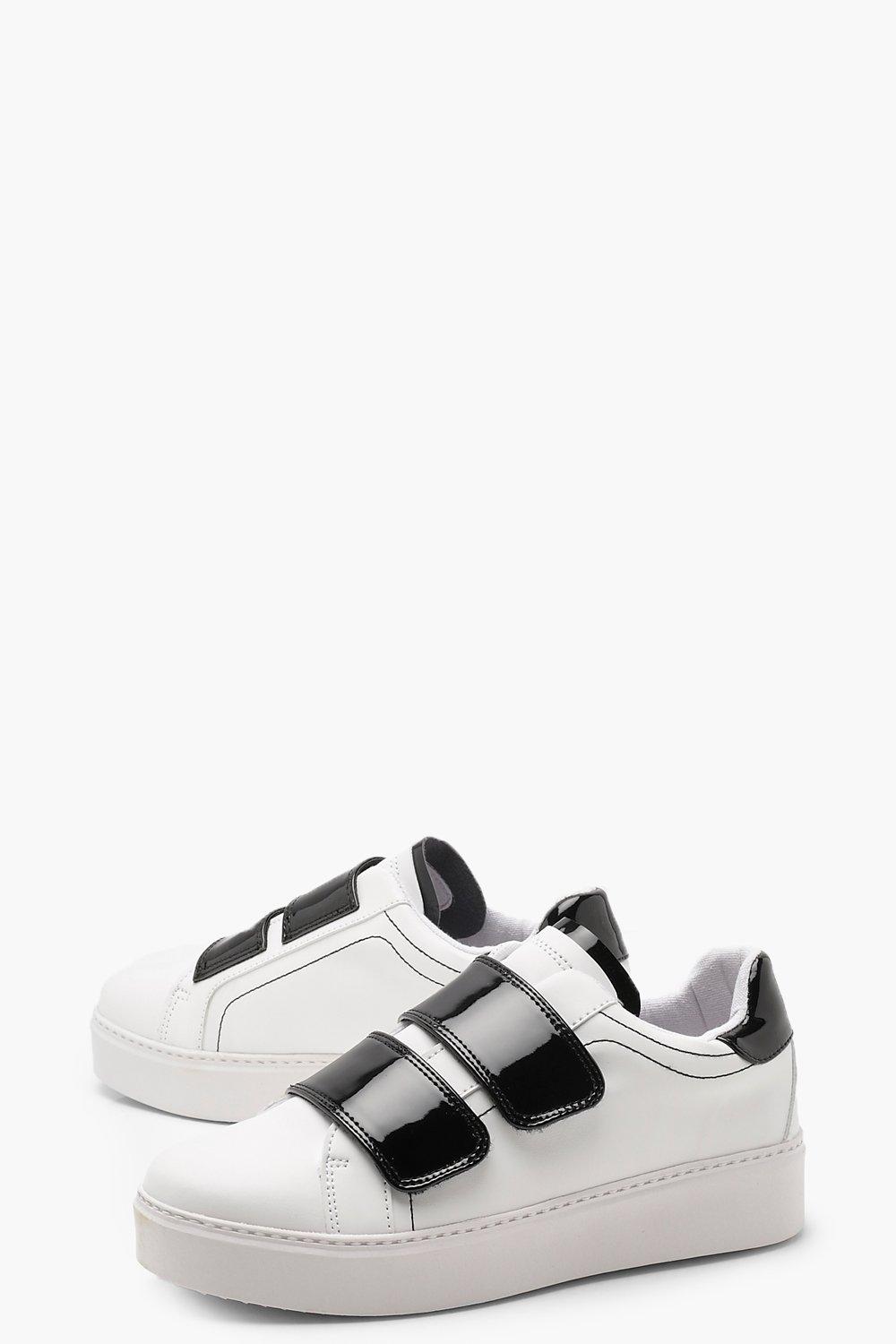 White velcro hot sale platform sneakers