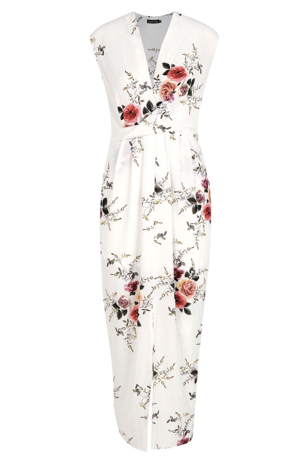 boohoo floral 2 in 1 maxi dress